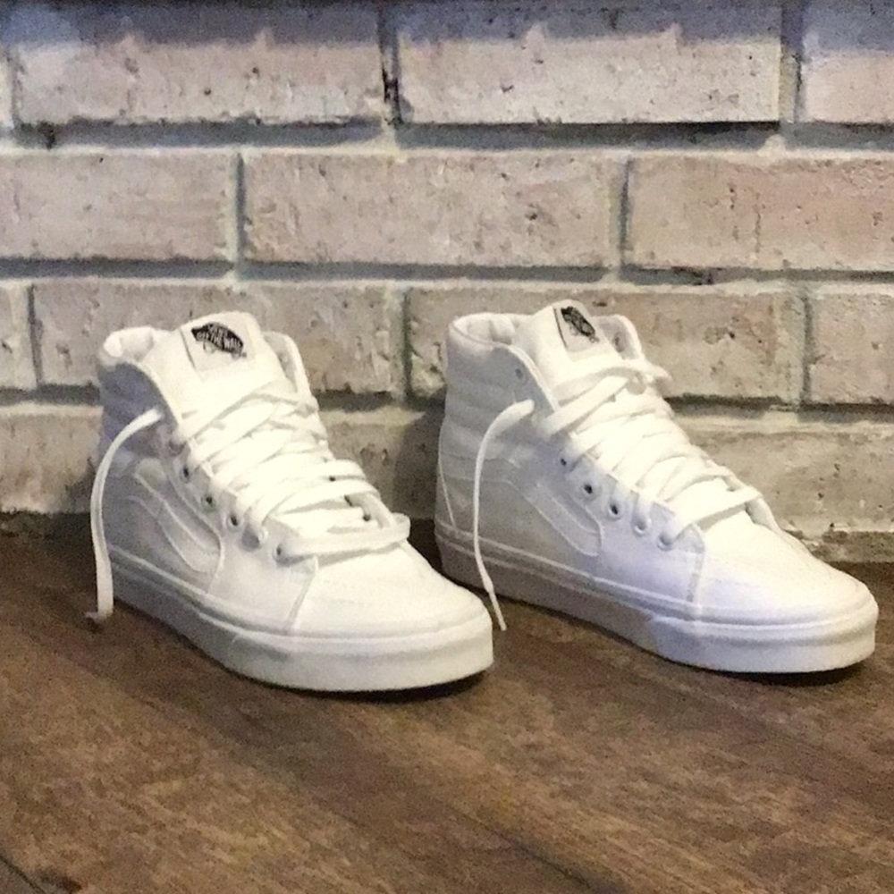 White high top Vans
